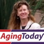Photo of Anne Montgomery and Aging Today Logo